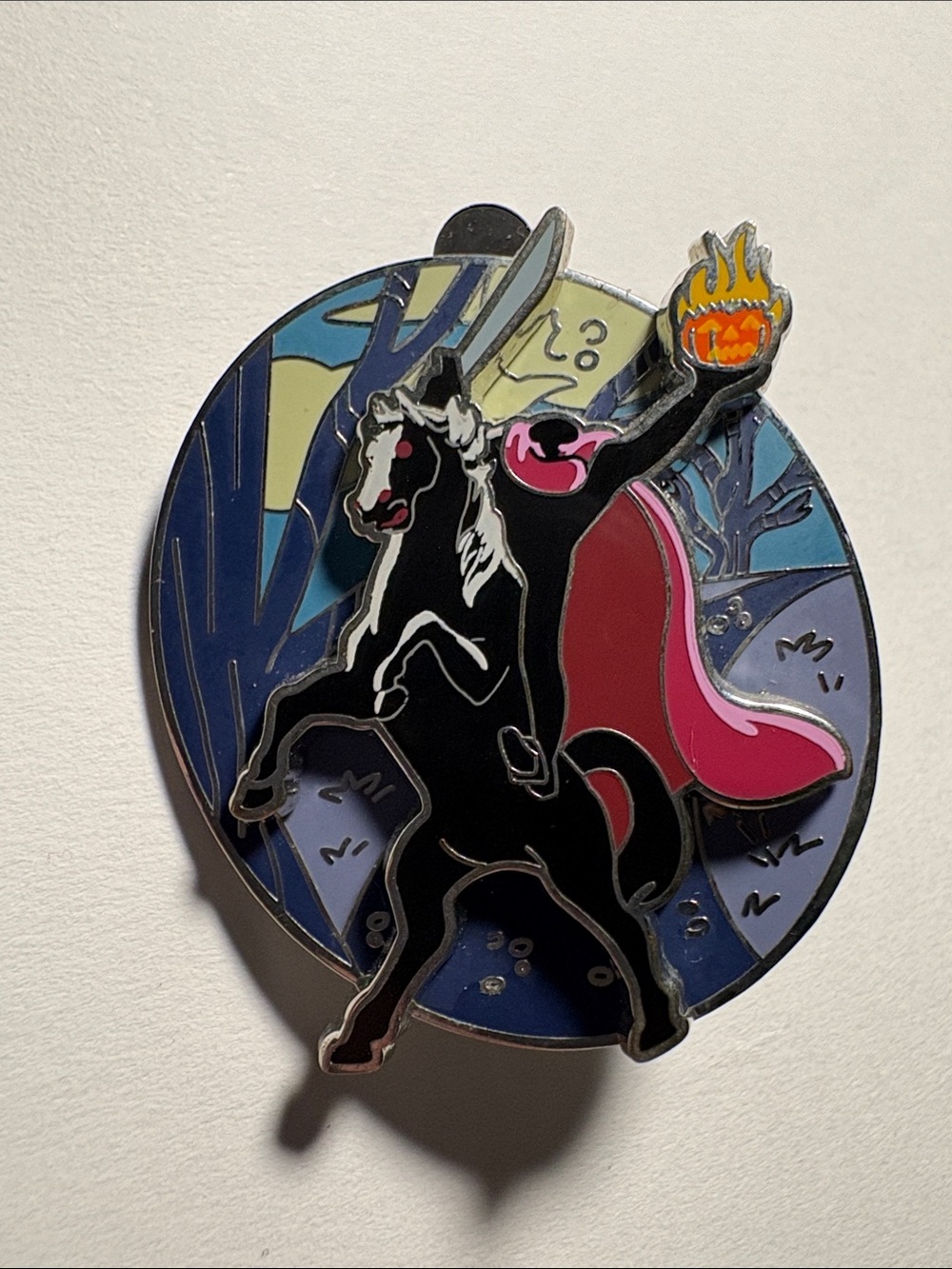Disney Headless Horseman Enamel Pin - Black, Red, Blue